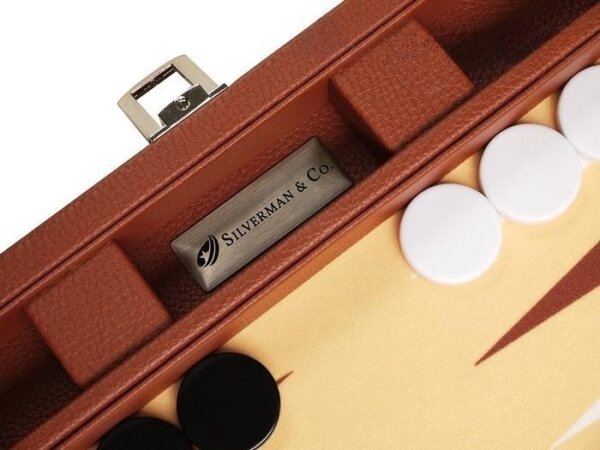 13-inch Premium Backgammon Set - Desert Brown - Image 5