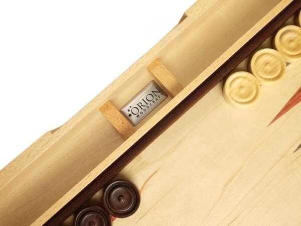 15-inch Wood Backgammon Set - Oak/Mahogany - Image 3