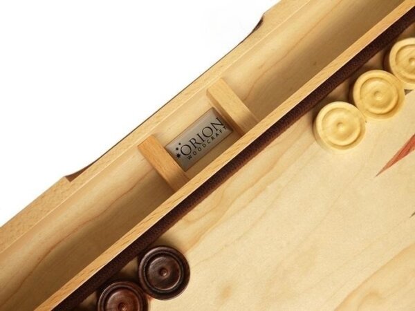 15-inch Wood Backgammon Set - Olive Burl - Image 4