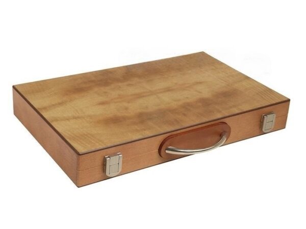 15-inch Wood Backgammon Set - Olive Burl - Image 2