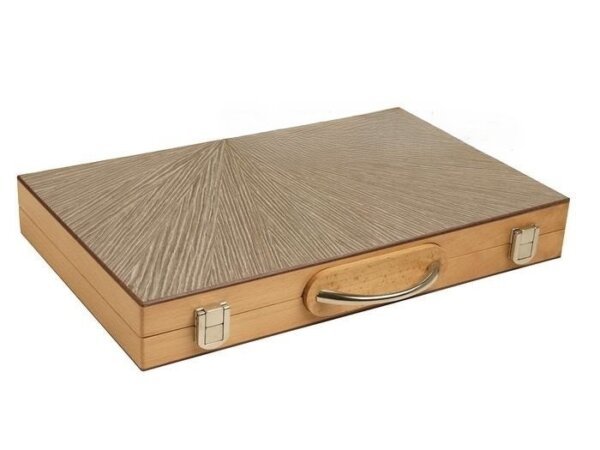 15-inch Wood Backgammon Set - Olive Starburst - Image 6