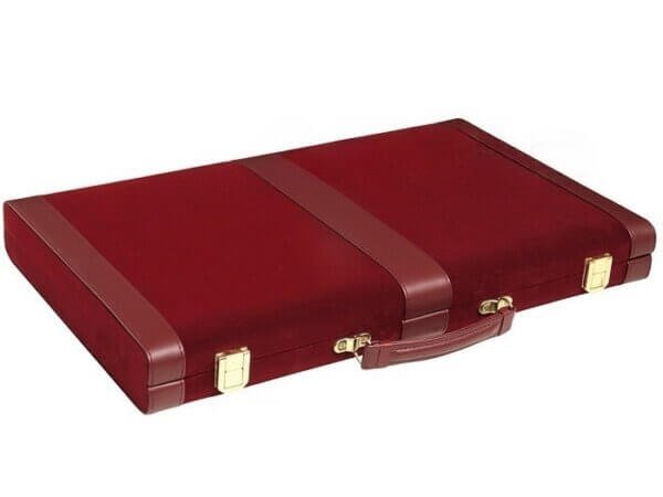 18-inch Deluxe Backgammon Set - Maroon - Image 5
