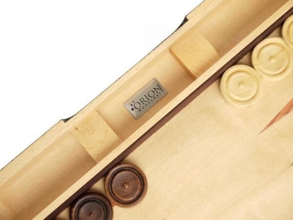 18-inch Wood Backgammon Set - Zebra Wood - Image 4