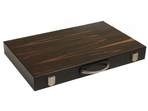 18-inch Wood Backgammon Set - Zebra Wood - Image 2