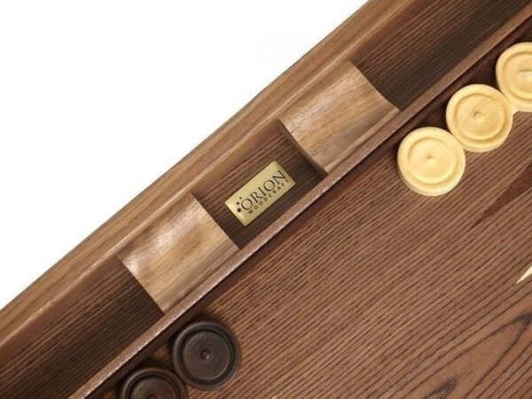 19-inch Wood Backgammon Set - Walnut Inlay - Image 4