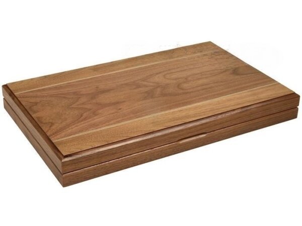 19-inch Wood Backgammon Set - Walnut Inlay - Image 2