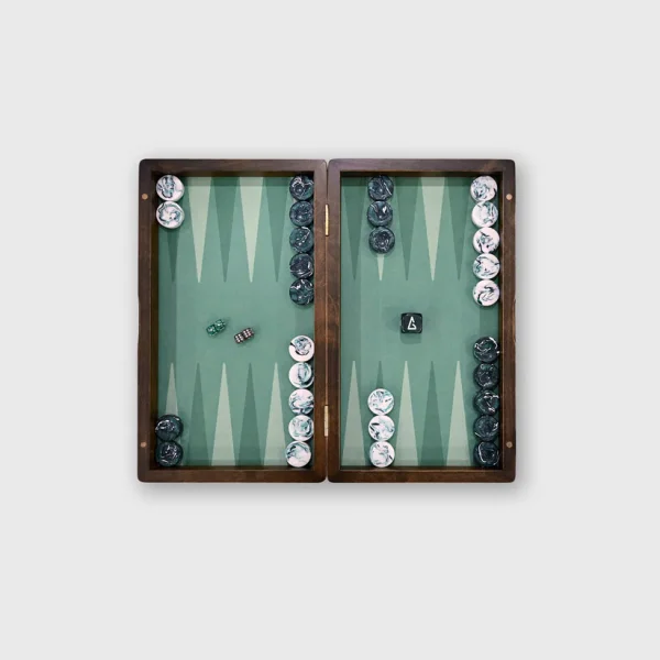 The Mini Earth Board, Luxury Backgammon Travel Set - Image 2