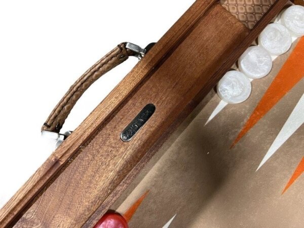 Bespoke Sapelli Wood Backgammon Set - Image 4