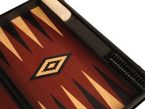 Black Backgammon Set - Large - Red Field - Image 4