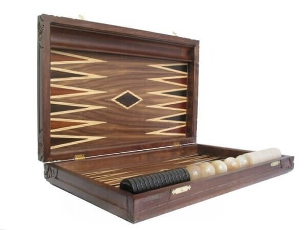 Carved Maple Backgammon Set with Racks - Dragon - Image 2
