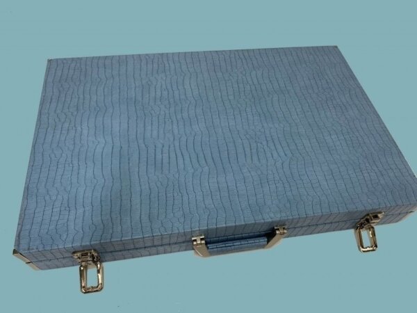 Competition Size Backgammon Set Blue Croco Set - Image 5