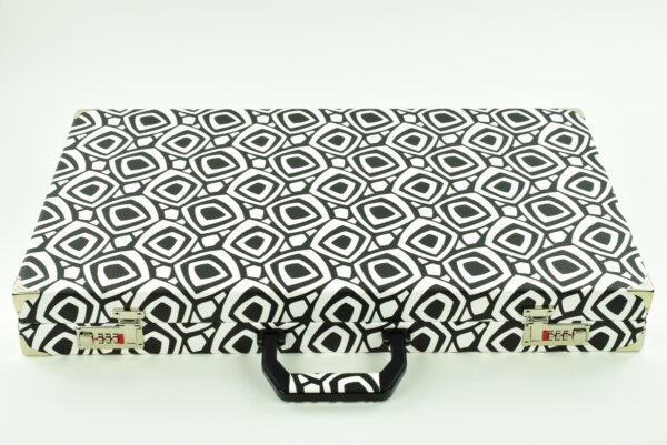 "Retro Blue" - Special Edition Blue-Black-White FTH Tournament Size Backgammon Board - Image 4