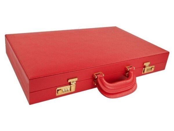 Zaza & Sacci® Leather/Microfiber Backgammon Set - Model ZS-760 - Large - Red - Image 6
