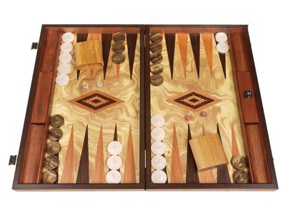 Olive Root Backgammon Set - Large - Olive Root Field