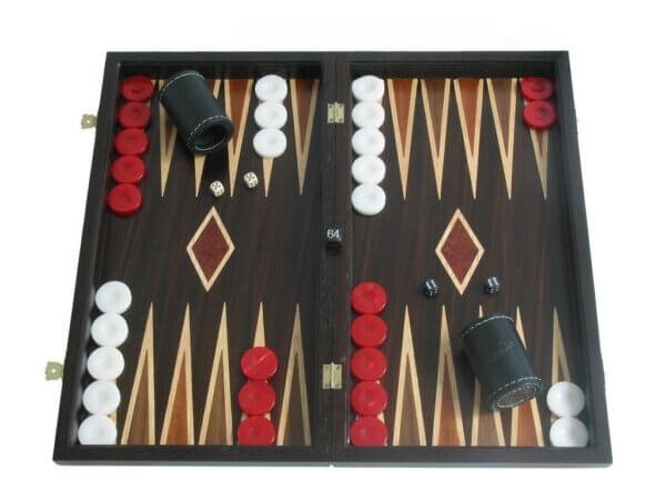 Neroulia - Palisander Backgammon Set with Double Inlays