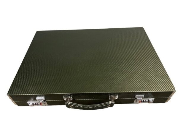 Tournament Size Green Color Carbon Fiber Backgammon Set - Image 6