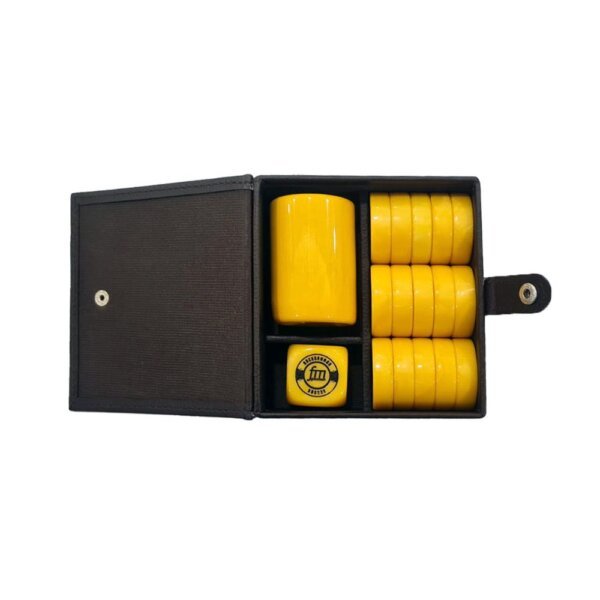 FM Gammon - Checkers Set - Yellow