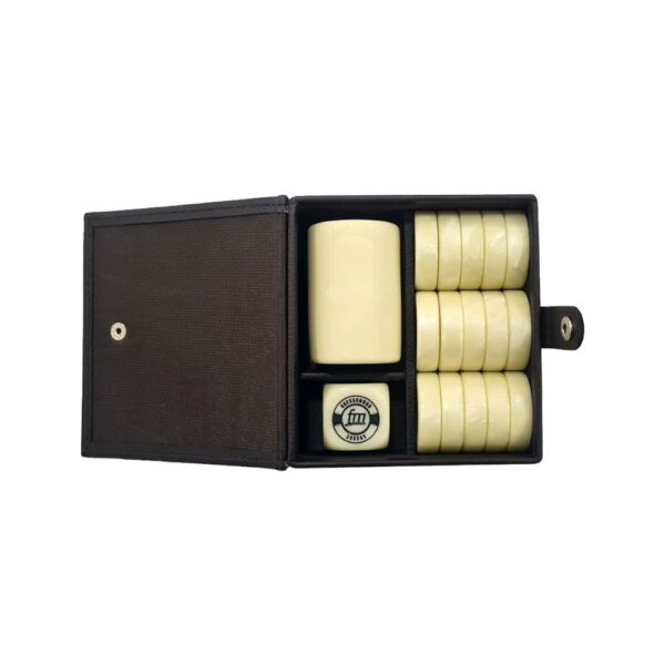 FM Gammon - Checkers Set - Ivory