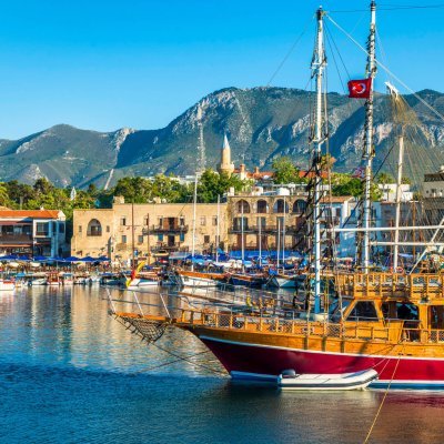 View of Kyrenia harbour. Cyprus.