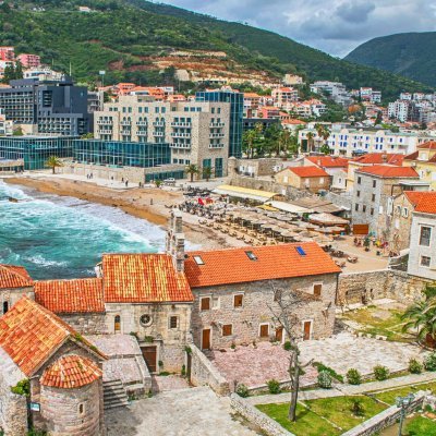Old town in Budva Montenegro