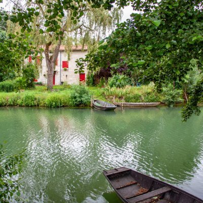 Maison maraîchine dans le Marais poitevin, Deux Sèvres, France